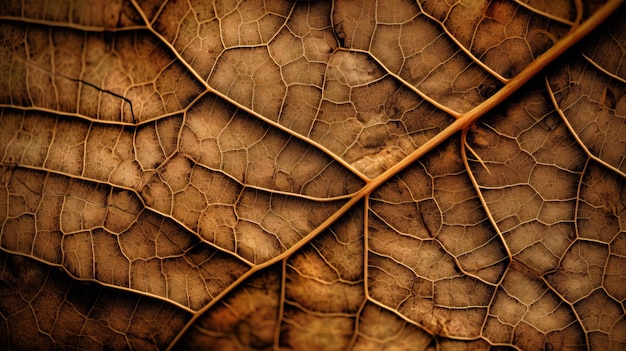 Struttura in fibra di sfondo con texture a foglia marrone secca