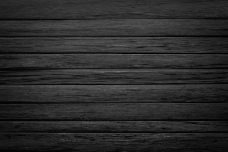 Foto struttura in legno grigio scuro con sfondo di bordo nero spazio vuoto