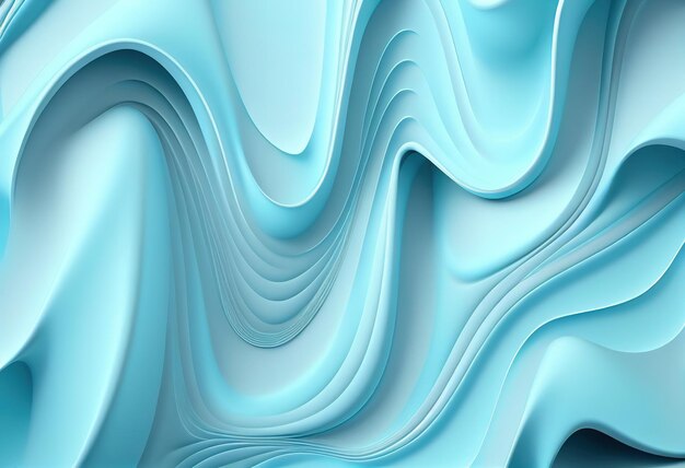 Struttura in plastica ondulata blu pastello liquido Illustrazione delle rughe ai generativa