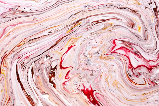 Struttura liquida acrilica astratta Opere d'arte moderna con macchie e schizzi di vernice colorata