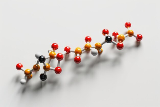 Struttura molecolare isolata su uno sfondo bianco
