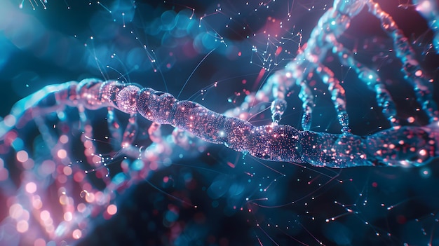 Struttura olografica scintillante del DNA in 3D