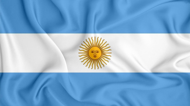 Struttura sventolante della bandiera argentina 3D