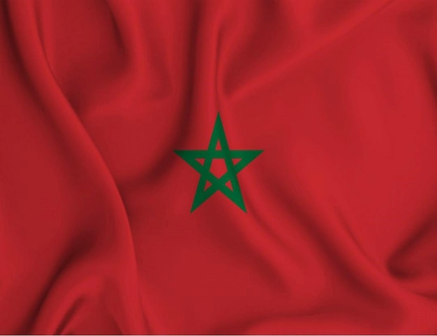 Struttura sventolante della bandiera del Marocco