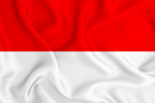 Struttura sventolante della bandiera dell'Indonesia 3D