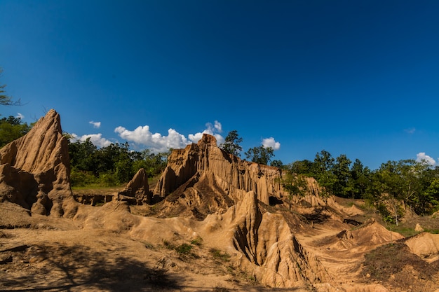 Strutture del suolo di Sao Din Nanoy, provincia di Nan, Tailandia