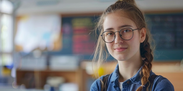 studente scolastico in classe IA generativa