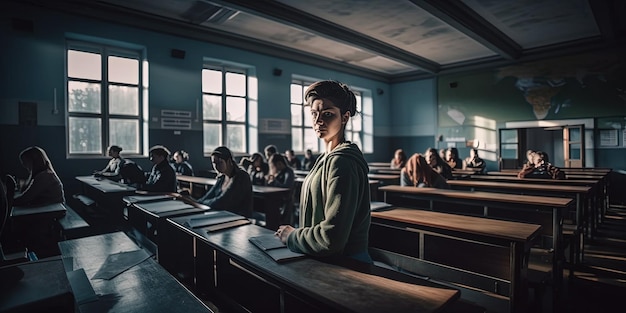 Studenti tra il pubblico alla lezione Istruzione e sviluppo IA generativa