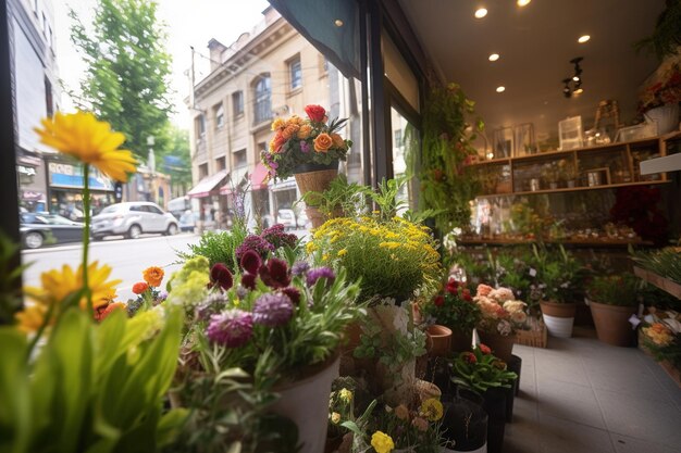 Studio di design floreale interno per negozi di fiori per piccole imprese