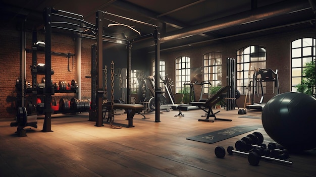 Studio di fitness o sala da ginnastica per personal trainer