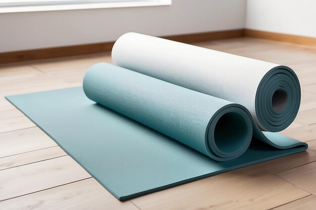 Studio Yoga Mat Mockup Spazio bianco vuoto per il tuo design