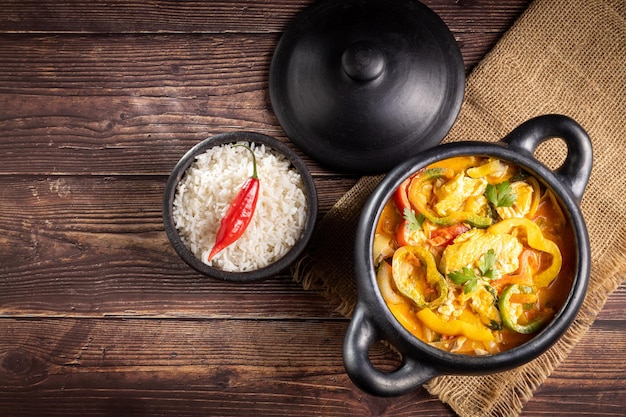 Stufato di pesce Piatto tradizionale del Brasile Moqueca Baiana de Peixe