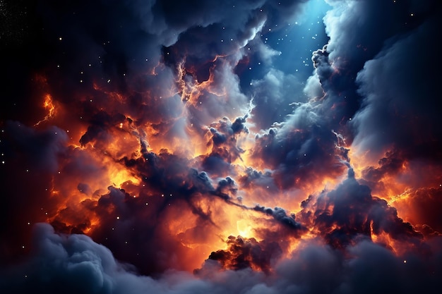 Stupefacente spazio vibrante galassia nuvola che illumina il cielo notturno rivelando infinite meraviglie del cosmo