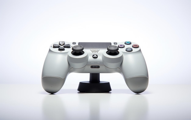 Stupendo controllo di gioco a colore bianco di qualità Thumbstick isolato su sfondo bianco