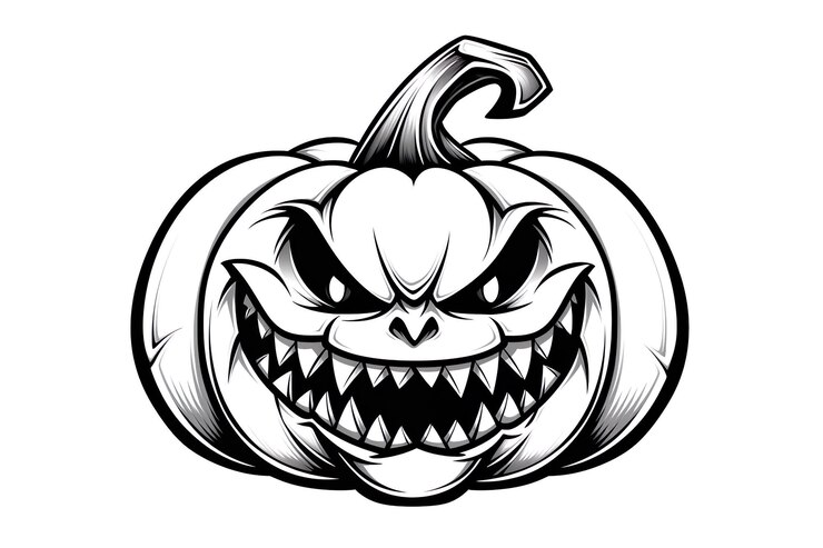 Photo stylish and classy image of halloween pumpkin generated by ai
