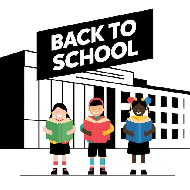 Stylish and Inviting Welcome Back to School Banner Illustration Graphic