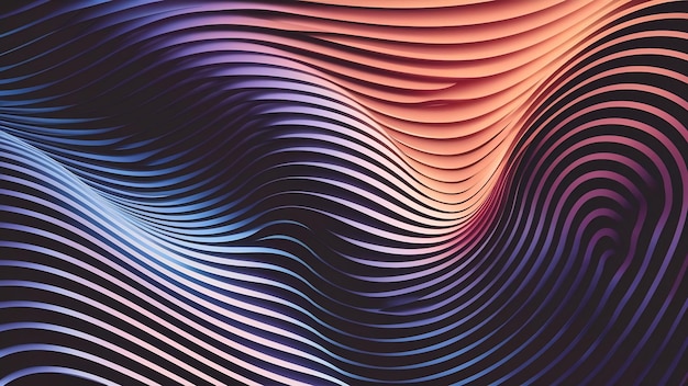 Stylish bellissimo modello di onda gradiente contorto sfondo strisce d'onda gradiente per il tema