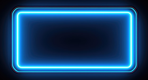 Stylish Blue Neon Light Frame per sfondi moderni Illuminare i vostri disegni di elementi elettronici