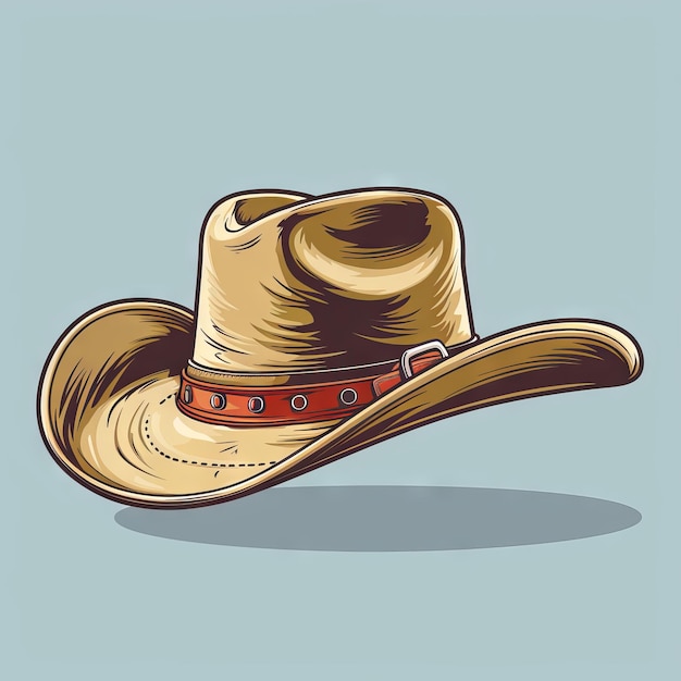 Stylish Cowboy Stetson Hat Flat Icon Wild West Country Hat Sheriff Ranger Uniforme Copricapo