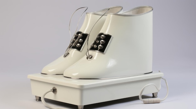 Stylish Electric Foot Spa Design su sfondo bianco