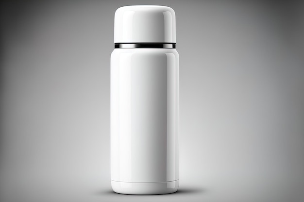 Su uno sfondo bianco un thermos