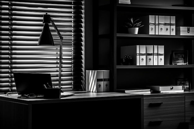 Subtle Shadows of Success Dark Office Foto di sfondo