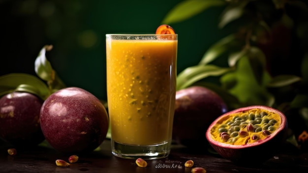 Succo di frutto della passione fresco con passione