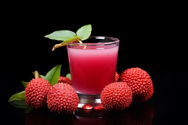 Succo di litchi in un bicchiere