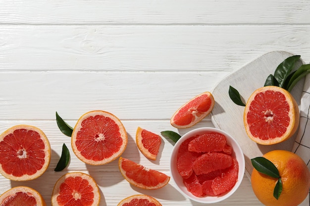 Succosa frutta estiva pompelmo concetto di cibo fresco
