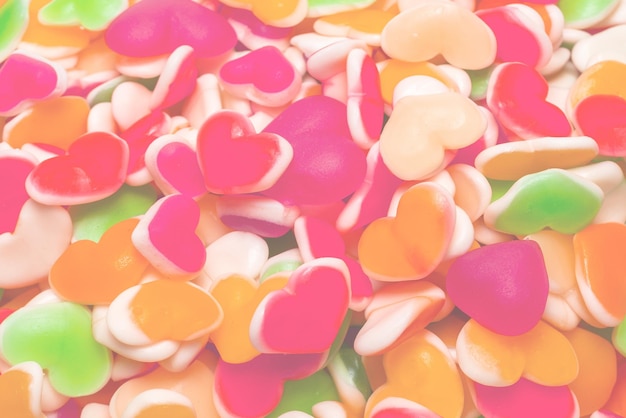 Succose gelatine colorate Caramelle gommose Cuori