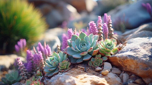 Succulente che cresce sulle rocce Deserto