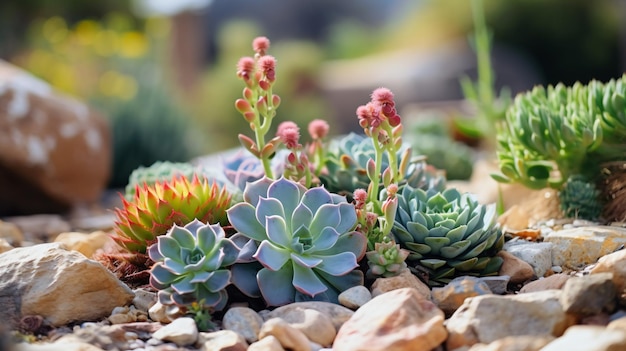 Succulente che cresce sulle rocce Deserto