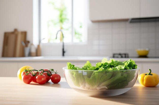 sul bancone della cucina.