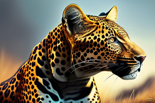 sul ritratto del leopardo