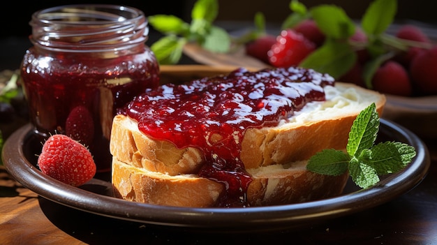 Sulla marmellata di fragole tostata