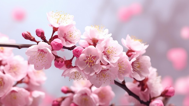 sullo sfondo della primavera di sakura