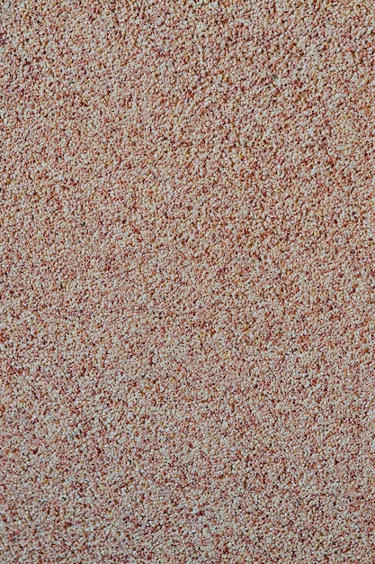 Sullo sfondo di sabbia disseminata piccola ghiaia, una briciola di pietra. Texture di una superficie di un muro, colore chiaro