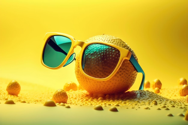 Summer Blues Yellow Pop AI generato