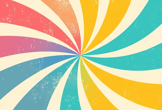 Summer colorato groovy retro sfondo burst