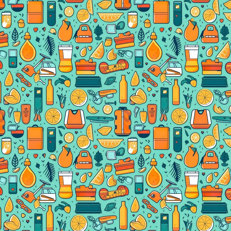 Foto summertropical seamless pattern stile sostenibile modelli ecologici con un messaggio