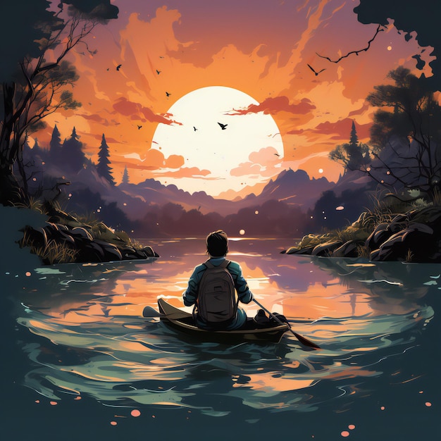 Sunset Serenity Un tranquillo viaggio di pesca in kayak lungo il fiume Style 16