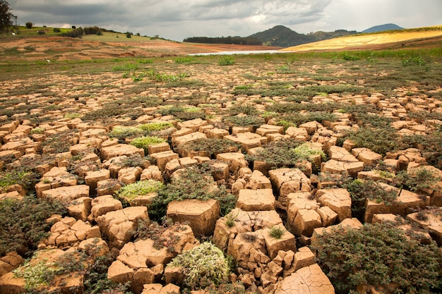 Suolo di siccità nella diga brasiliana