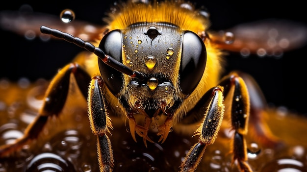 Super macro Bee