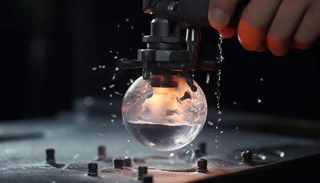 Super ultra realistica industriale Macchina per pressare piccole sfere di ghiaccio trasparenti fredde minuscole