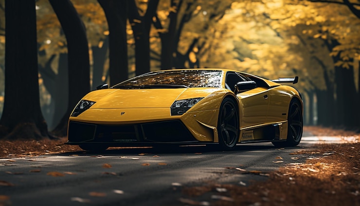 Foto supercar 3d design e concetto futuristico