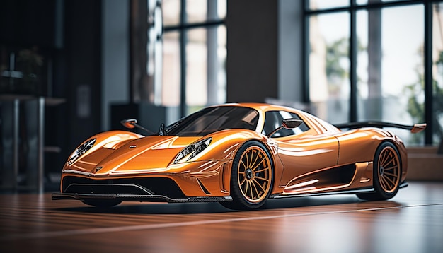 Supercar 3D Design e concetto futuristico