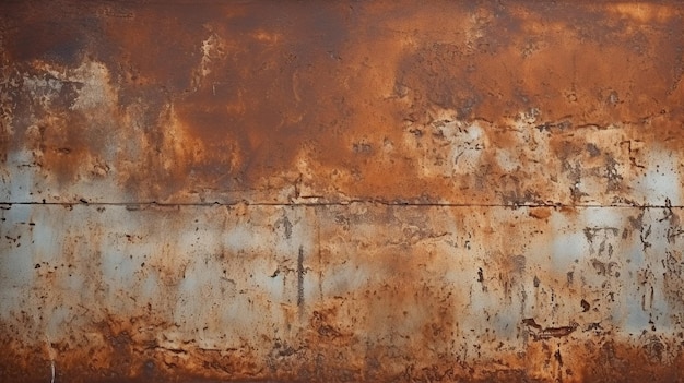 Superficie a parete ruggida marrone o struttura in acciaio galvanizzato per lo sfondo
