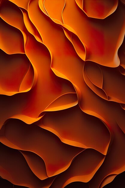 Superficie astratta e texture di sfondo a parete arancione IA generativa