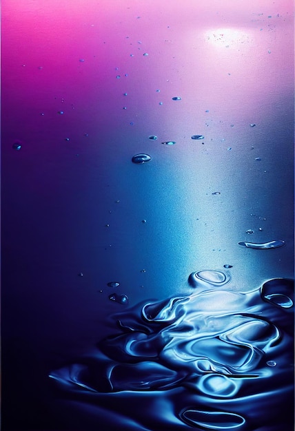 Superficie cromata liquida con sfondo astratto di riflessione olografica sfumata pastello