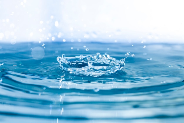 Superficie d'acqua con spruzzi